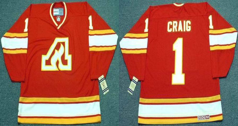 2019 Men Calgary Flames 1 Craig red CCM NHL jerseys